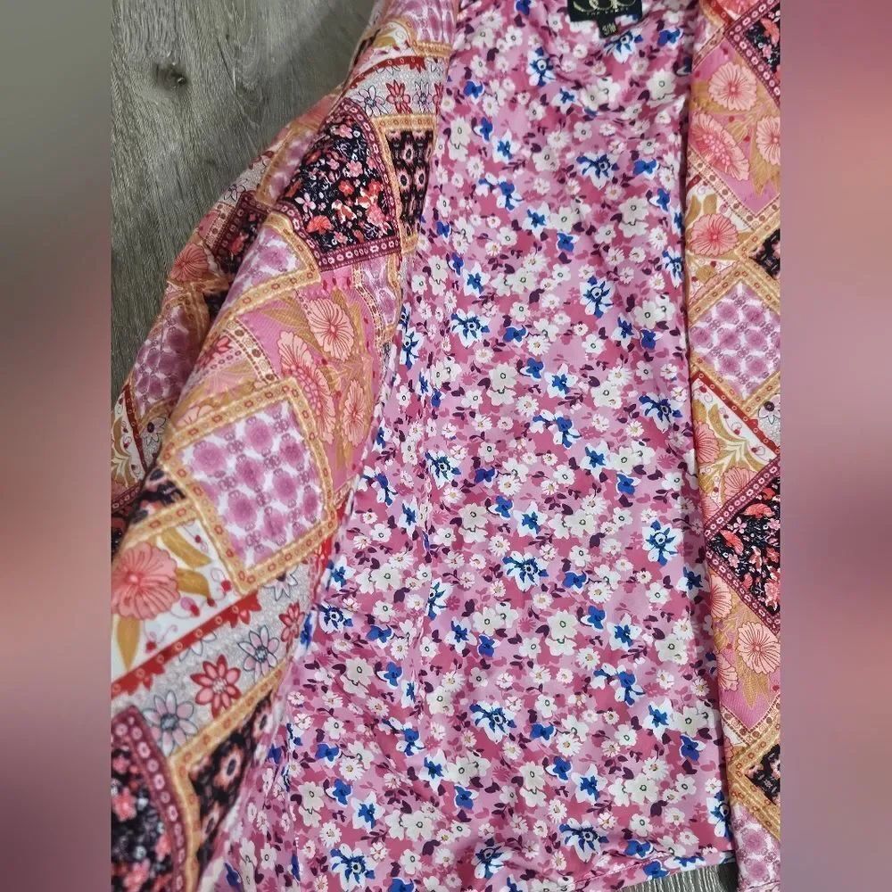 SSYS THE LABEL Patchwork Quiilted jacket size S/M - Picture 4 of 10